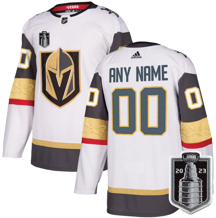 Men's Vegas Golden Knights Customized White 2023 Stanley Cup Final Stitched Jersey
